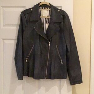 Anthropologie faux leather moto style jacket